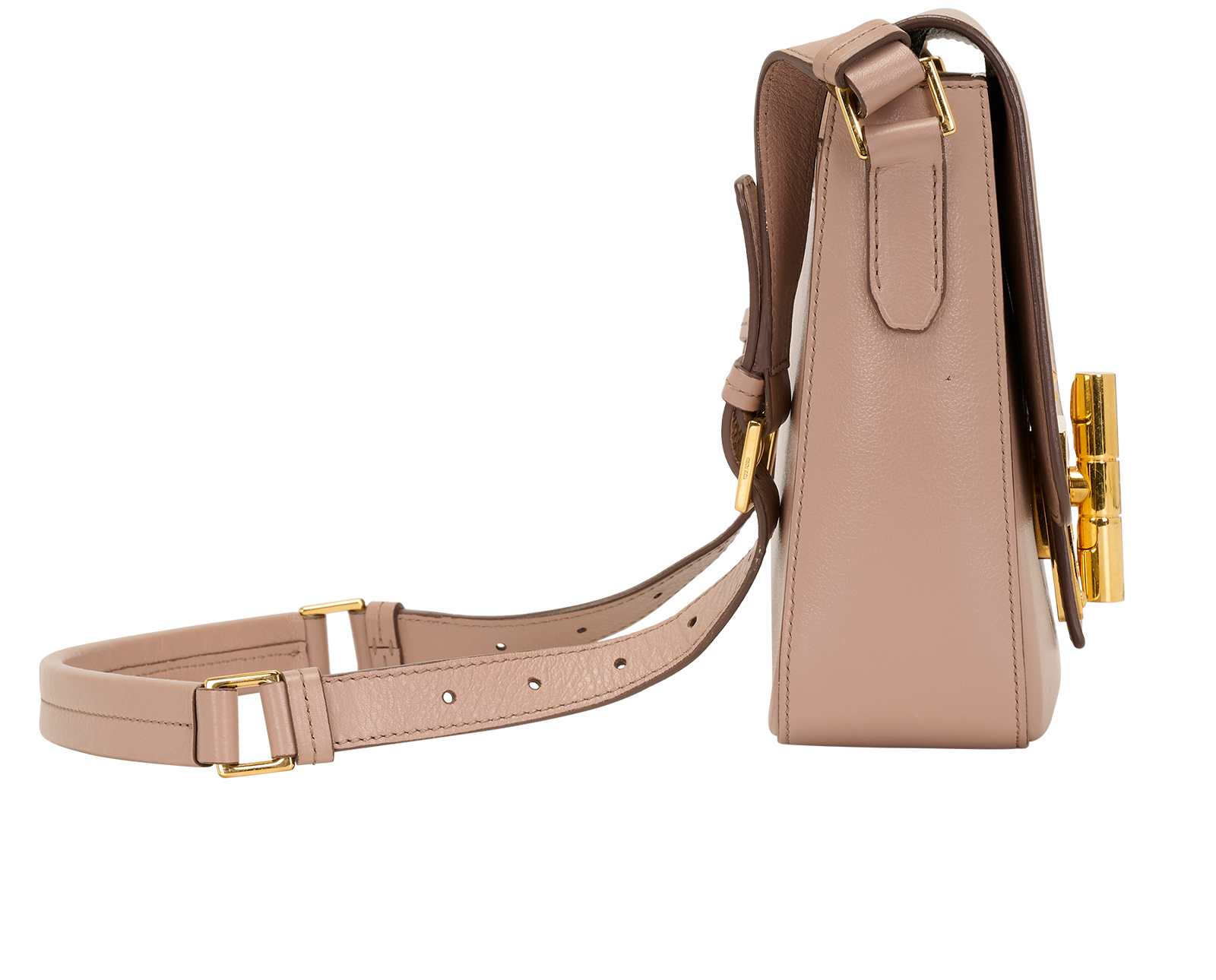 Natalia Shoulder Bag, &pound;410, Handbags, Pink, Leather, Side view
